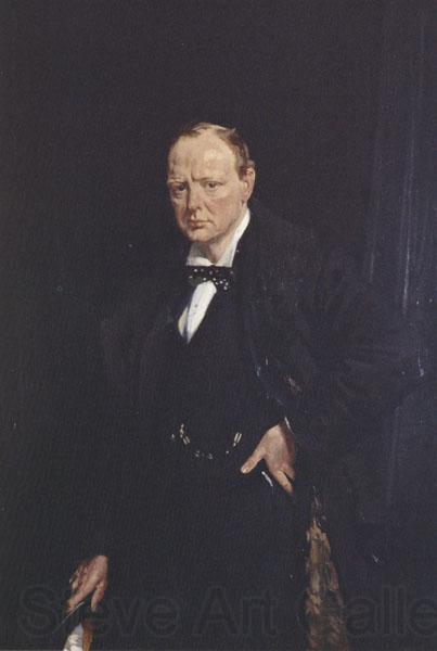 Sir William Orpen Winston Churchill Norge oil painting art